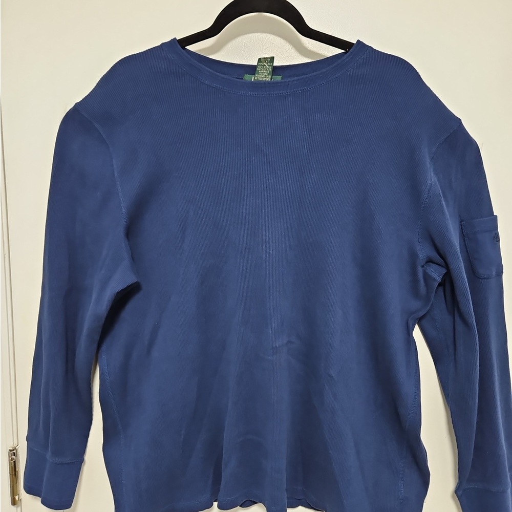 Comfort Crewneck Long Sleeve Top - Blue